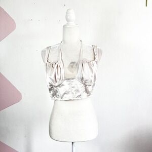 Victoria's Secret White Corset Top Bustier Coachella Festival Bridal XL